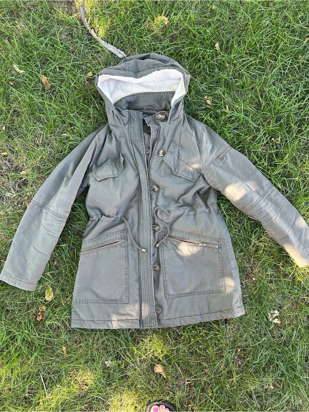 Olive green utility coat 🧥
